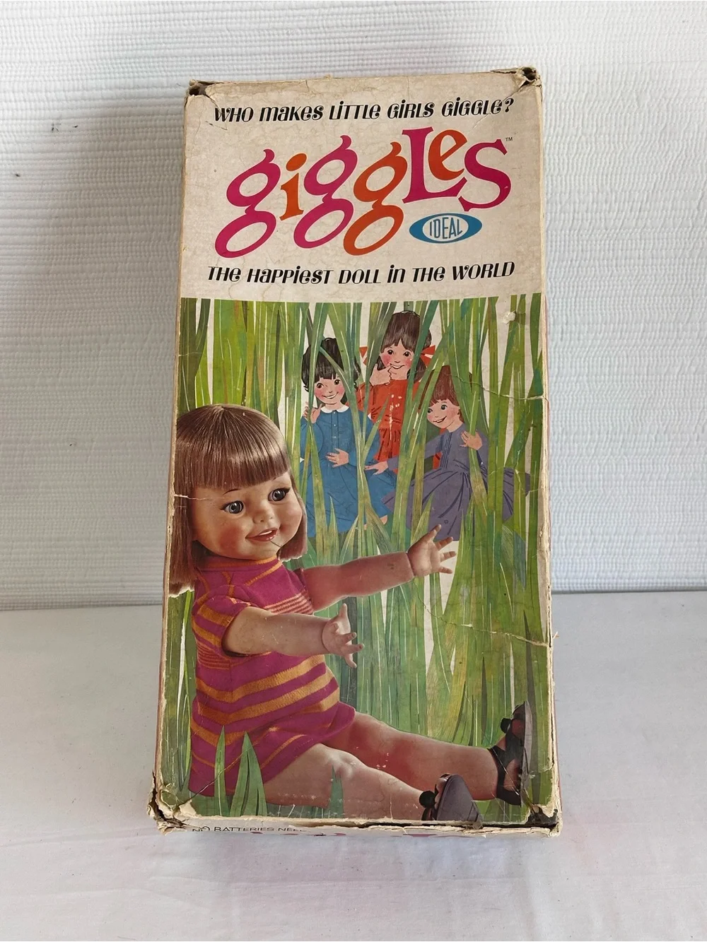 Vintage Ideal Giggles Doll 1960s Mod Retro 18” Doll Original Outfit Box READ